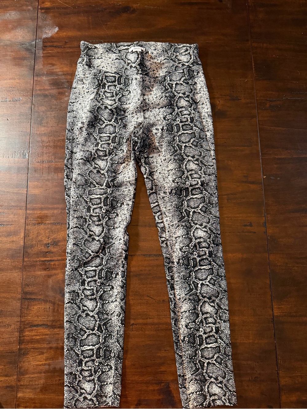 Bar III snake print ankle length career pants
